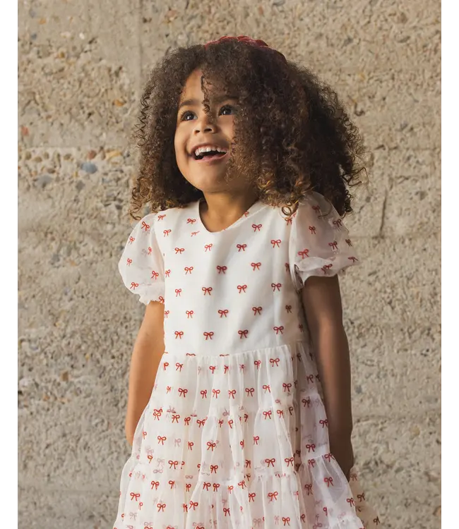 Noralee Ivory Bows Dottie Dress