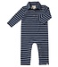 Me & Henry Navy Stripe Kingston Polo Romper