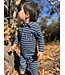 Me & Henry Navy Stripe Kingston Polo Romper