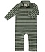 Me & Henry Green Stripe Kingston Polo Romper