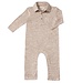Me & Henry Heathered Beige Kingston Polo Romper
