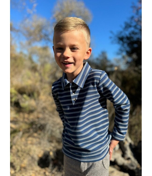 Me & Henry Navy/White Spencer Polo