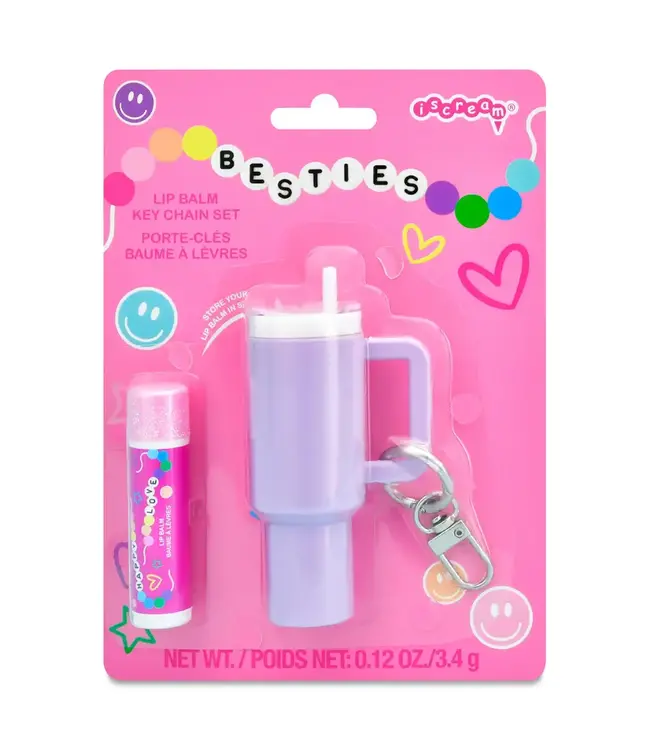 Iscream Besties Lip Balm Key Chain Set