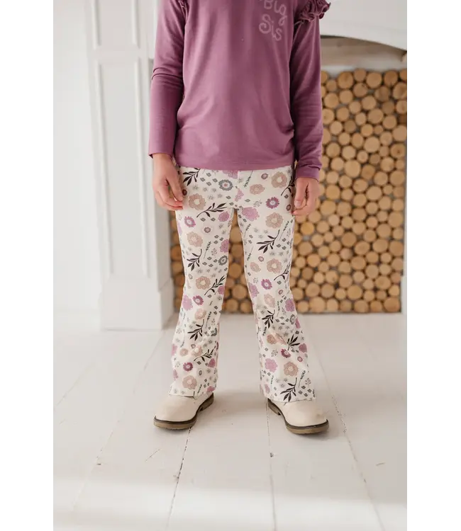 babysprouts Winter Floral Flare Pants