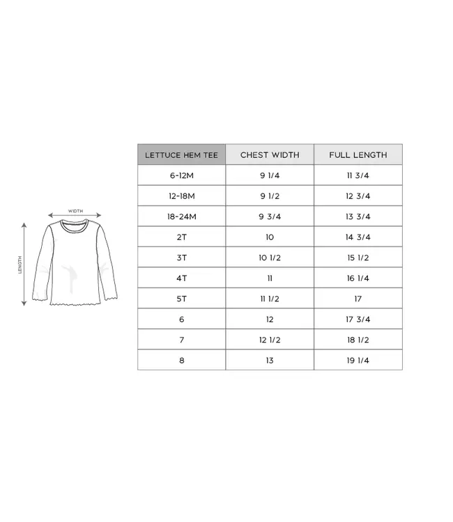 babysprouts Winter Floral Lettuce Hem Tee