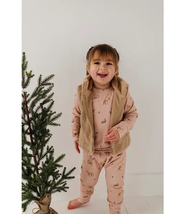 babysprouts Beige Faux Fur Vest