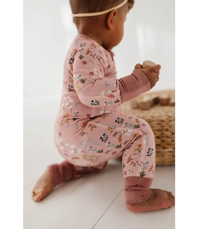 babysprouts Unicorn L/S Zip Romper