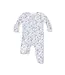 Angel Dear Country Girl Floral 2 Way Zip Ruffle Back Footie