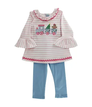 Bailey Boys Gingerbread Express Tunic Pant Set