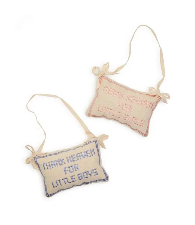 cupcakes & cartwheels Thank Heaven Pillow Door Hanger