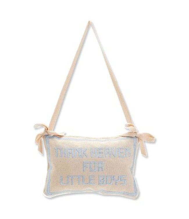 cupcakes & cartwheels Thank Heaven Pillow Door Hanger
