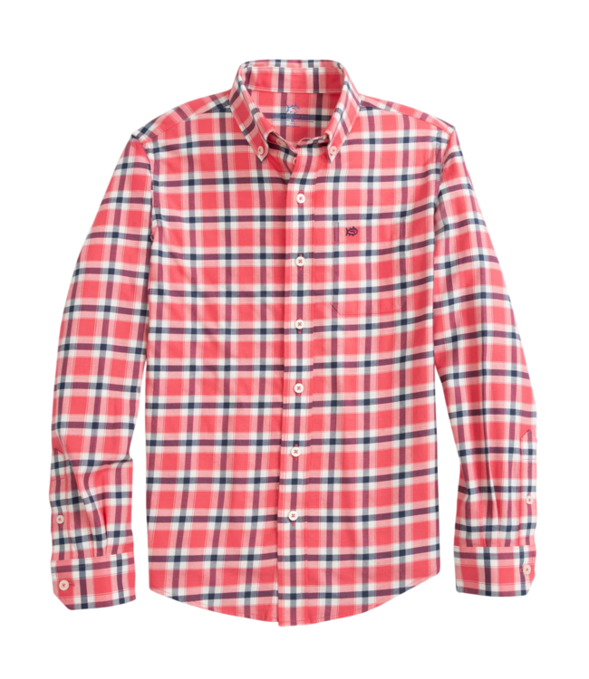 Southern Tide Snapper Beachrock Plaid Shirt