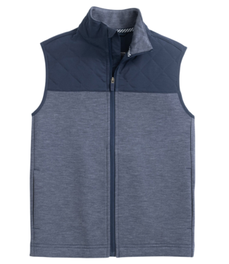 Southern Tide Dress Blue Waterfront Quilted Vest