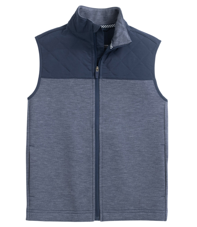 Southern Tide Dress Blue Waterfront Quilted Vest
