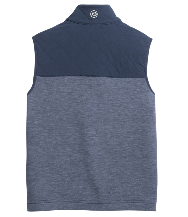 Southern Tide Dress Blue Waterfront Quilted Vest