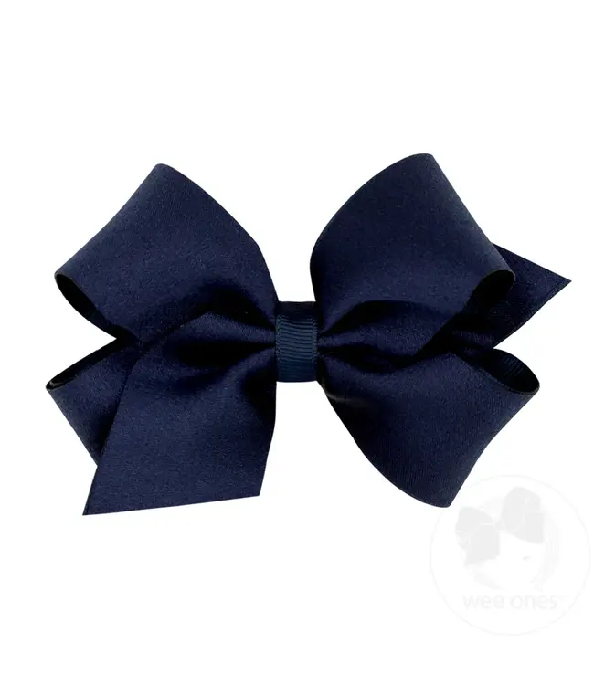 Wee Ones Med Satin Overlay Bow