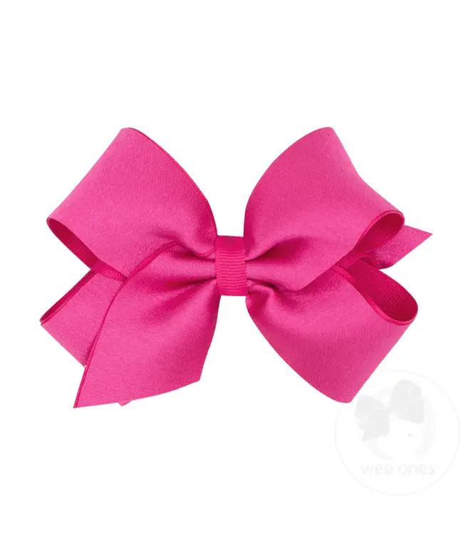 Wee Ones Med Satin Overlay Bow