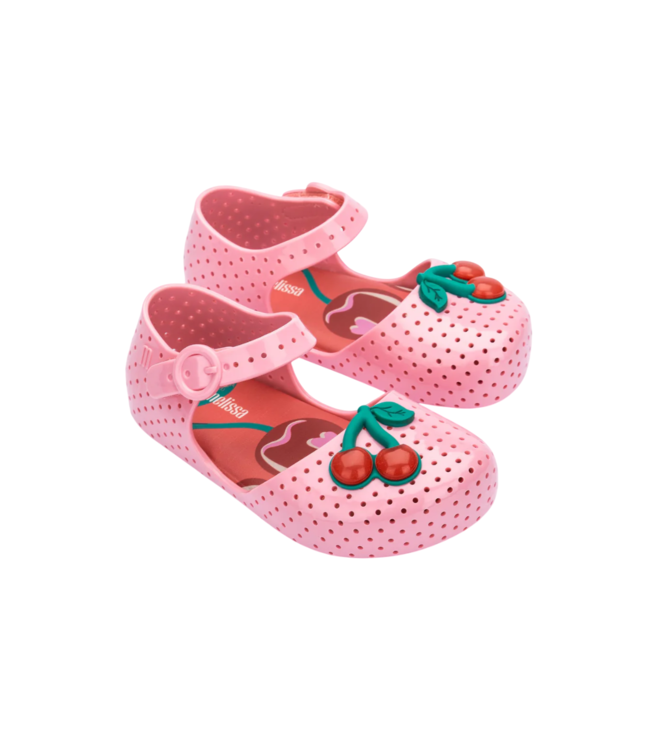 Mini Melissa Pink/Red Furadinha Pop Shoe
