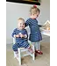 Florence Eiseman Stripe Knit Longall w/Holiday Lights & Dog
