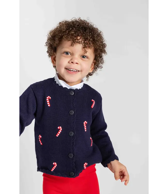 Florence Eiseman Sweater w/ Candy Canes