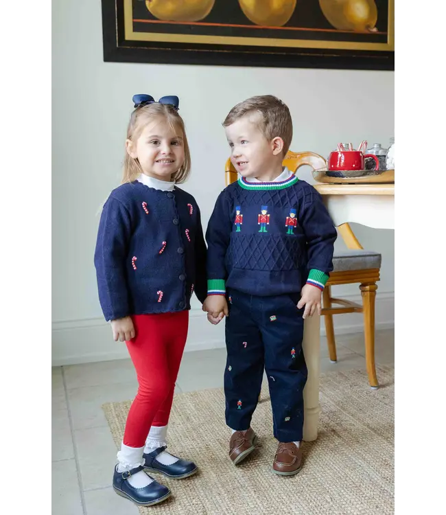 Florence Eiseman Sweater w/ Candy Canes