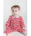 Florence Eiseman Stripe Knit Longall w/Embroidered Holly