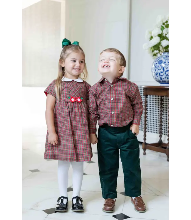 Florence Eiseman Plaid Dress w/Flowers