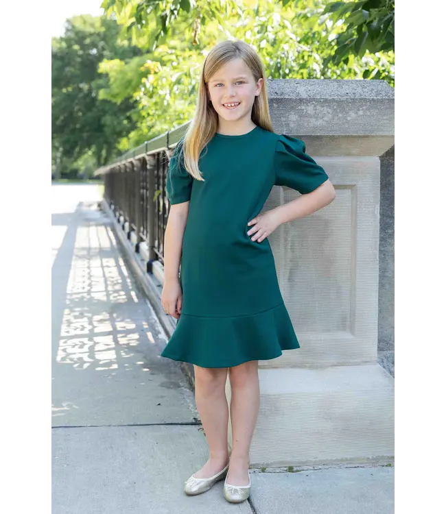 Florence Eiseman Green Ottoman Knit Dress