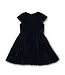 Florence Eiseman Navy Stretch Velvet Dress w/Pearls