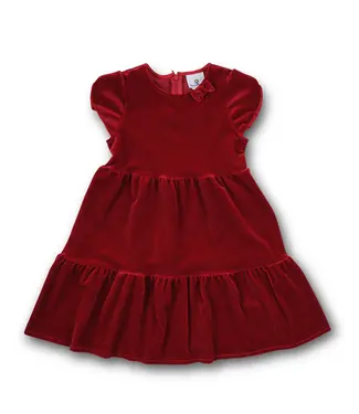 Florence Eiseman Stretch Velvet Dress w/Tulip Sleeves