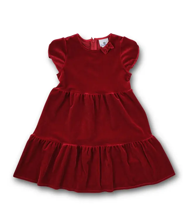 Florence Eiseman Stretch Velvet Dress w/Tulip Sleeves