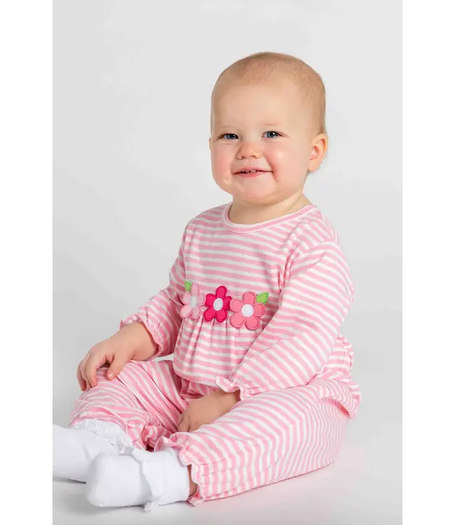 Florence Eiseman Stripe Knit Longall w/Flowers