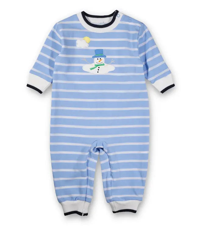 Florence Eiseman Stripe Knit Longall w/Melting Snowman