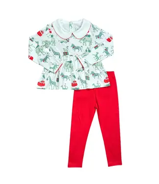 Heyward House Christmas Safari L/S Play Shirt w/Leggings