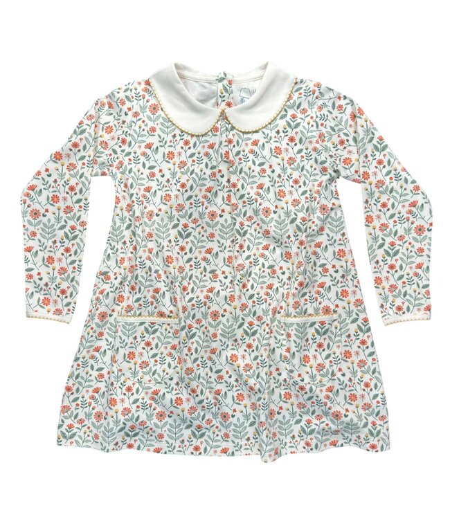Heyward House Fall Floral L/S Pocket  Twirl Dress