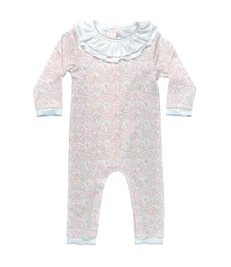 Heyward House Pink Scallop Playsuit w/Ruffle Collar