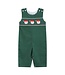 tutu&lulu Green Corduroy Santa Smocked Overalls