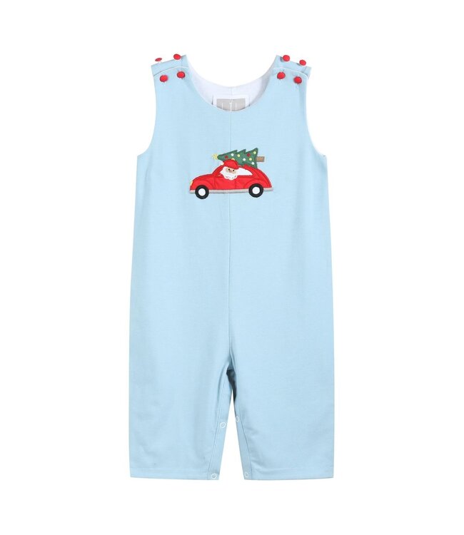 tutu&lulu Lt. Blue Santa Christmas Car Overalls