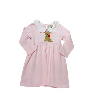Luigi Pink/White Stripe Lab w/Bow Dress