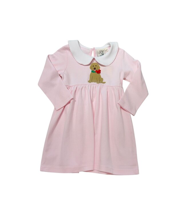 Luigi Pink/White Stripe Lab w/Bow Dress