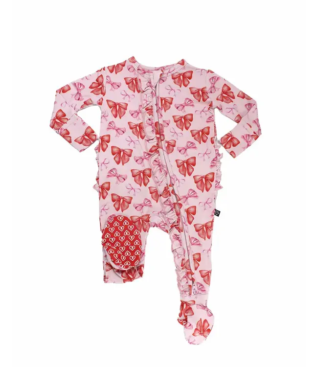 LEV baby Catalina Ruffled Zip Footie