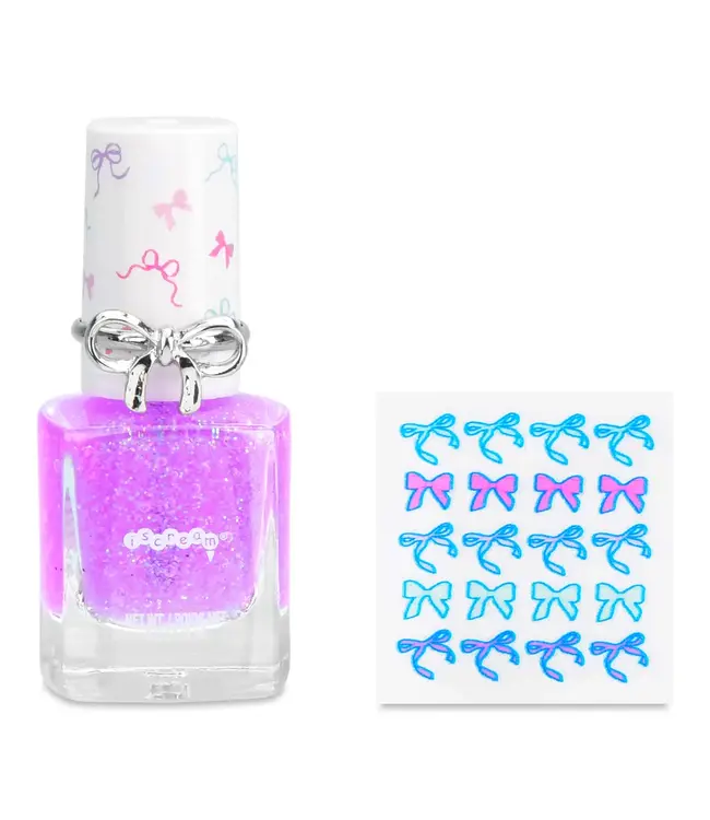 Iscream Fancy Bows Nail Polish w/ Ring Set