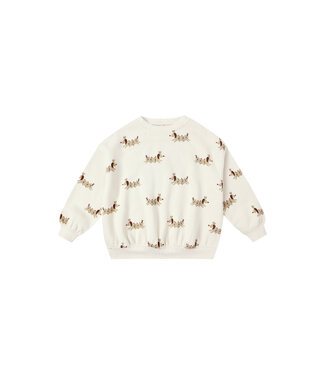 Rylee & Cru Ivory Christmas Dogs Sweatshirt