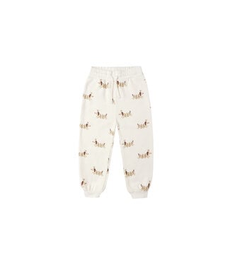 Rylee & Cru Ivory Christmas Dogs Jogger Sweat Pant