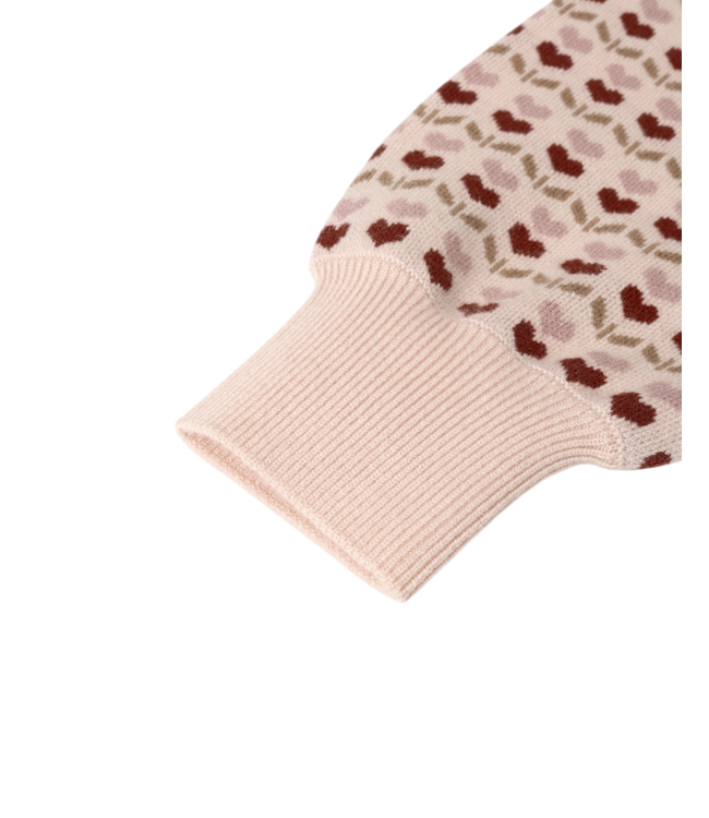 Rylee & Cru Petal Jacquard Knit Ruby Hearts Set