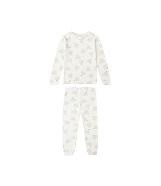 Rylee & Cru Ivory Organic L/S Hanukkah PJ Set