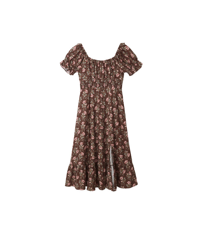 Rylee & Cru Brown Winter Floral Lana Dress