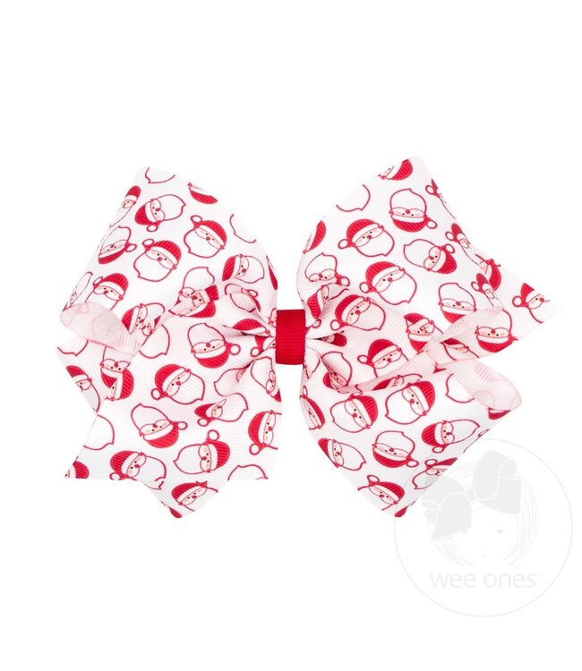 Wee Ones King Christmas Print Bow-WSN