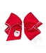 Wee Ones King Red Christmas Embroidered Bow RSN