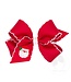 Wee Ones MED Red Christmas Embroidered Bow RSN